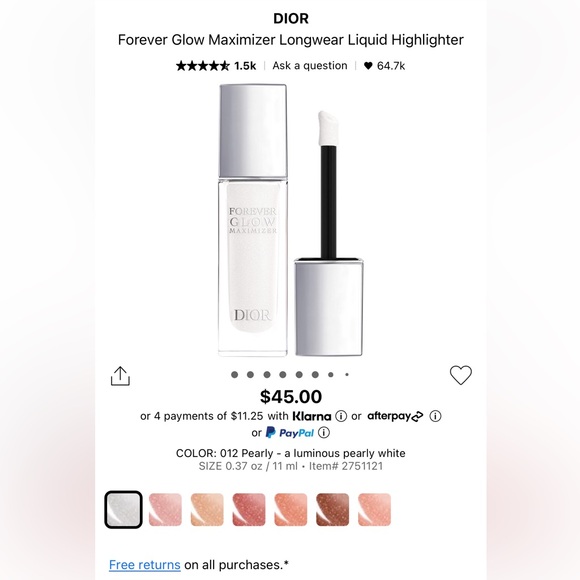 Dior forever glow liquid Highlighter - Picture 3 of 3